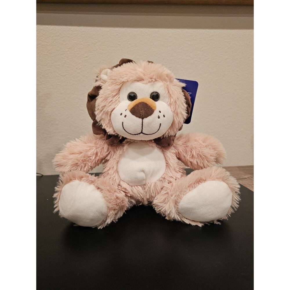 Kellytoy Lion Plush 10” Soft Fluffy Tan Stuffed Animal New w/Tags